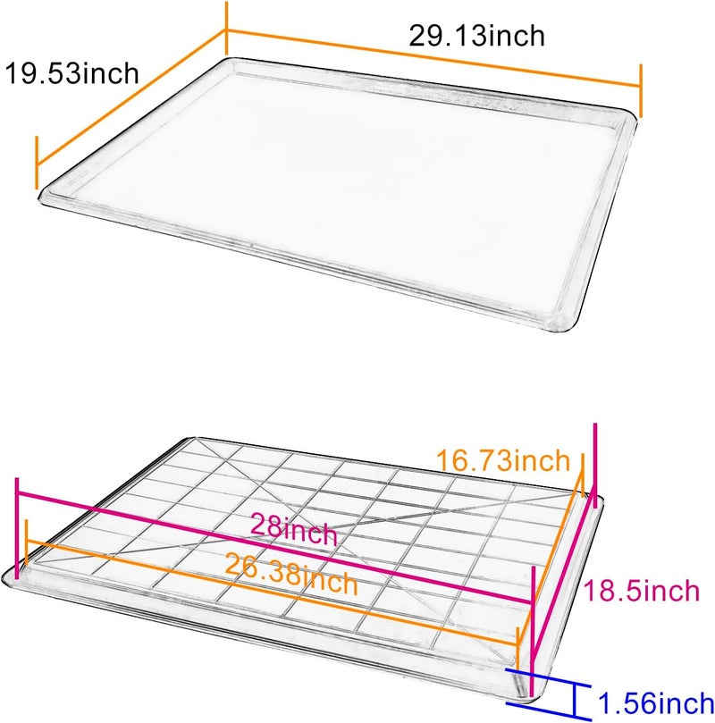 confote 1 pcs 29 X 19.5 inch Replacement Tray for Dog Crate Pans Plastic Bottom for Pet Cages Crates Kennels Dogs Cat Rabbit Ferret Critter - Image 2